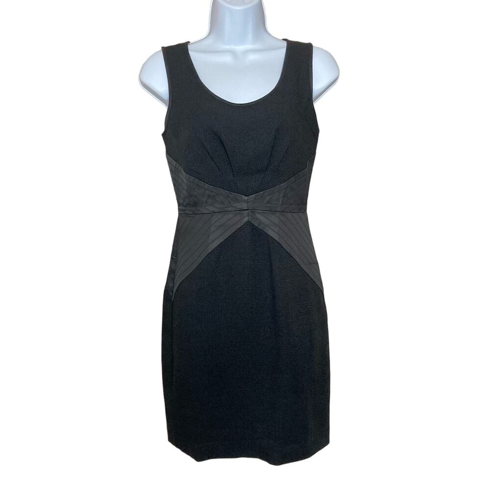 Rachel Zoe Black Dionne Dress Diamond Stitch Sheath Form Fit Sleeveless Size 2